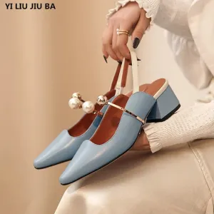 2020 Classic mid Heels Women Sandals Summer women Shoes Pumps Platform square Heels Woman Ankle Strap Shoes woman mujer P211