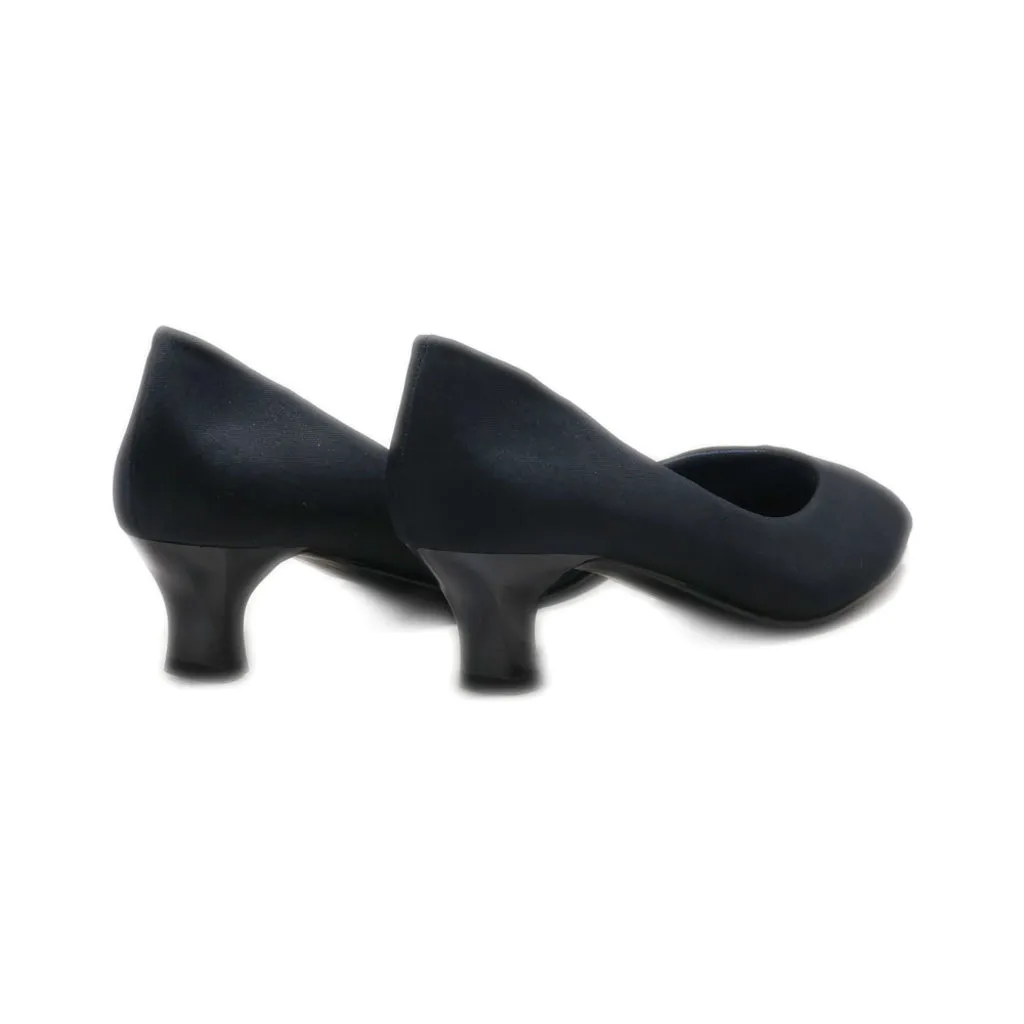 Abella Legassi Peep Toe Fabric Black Colour For Women