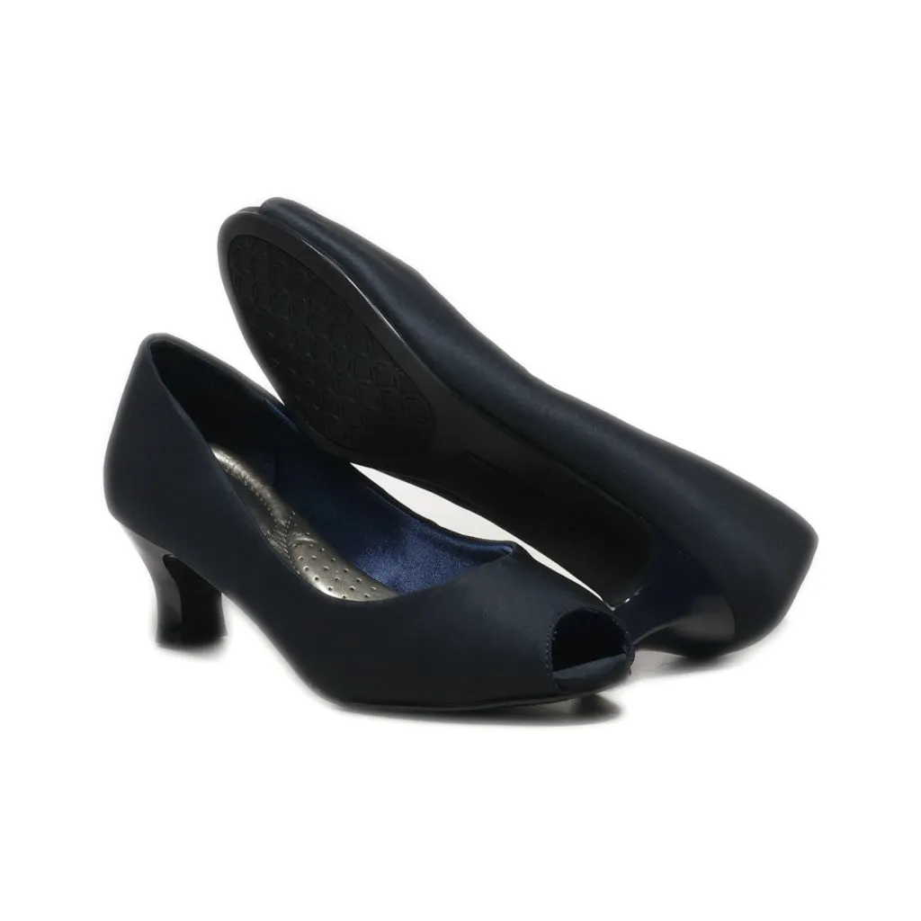 Abella Legassi Peep Toe Fabric Black Colour For Women