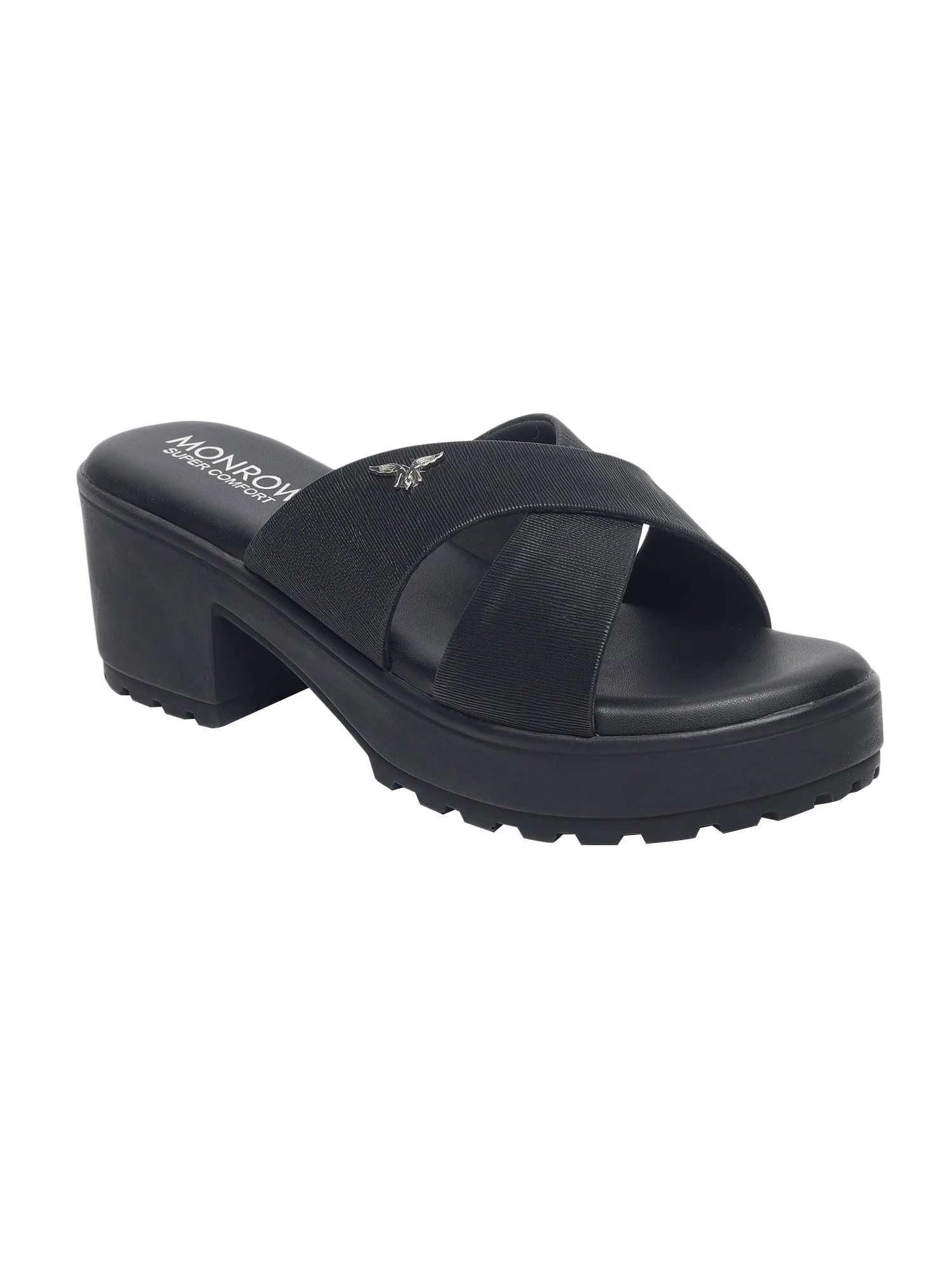 Alazne Black Platform Heels