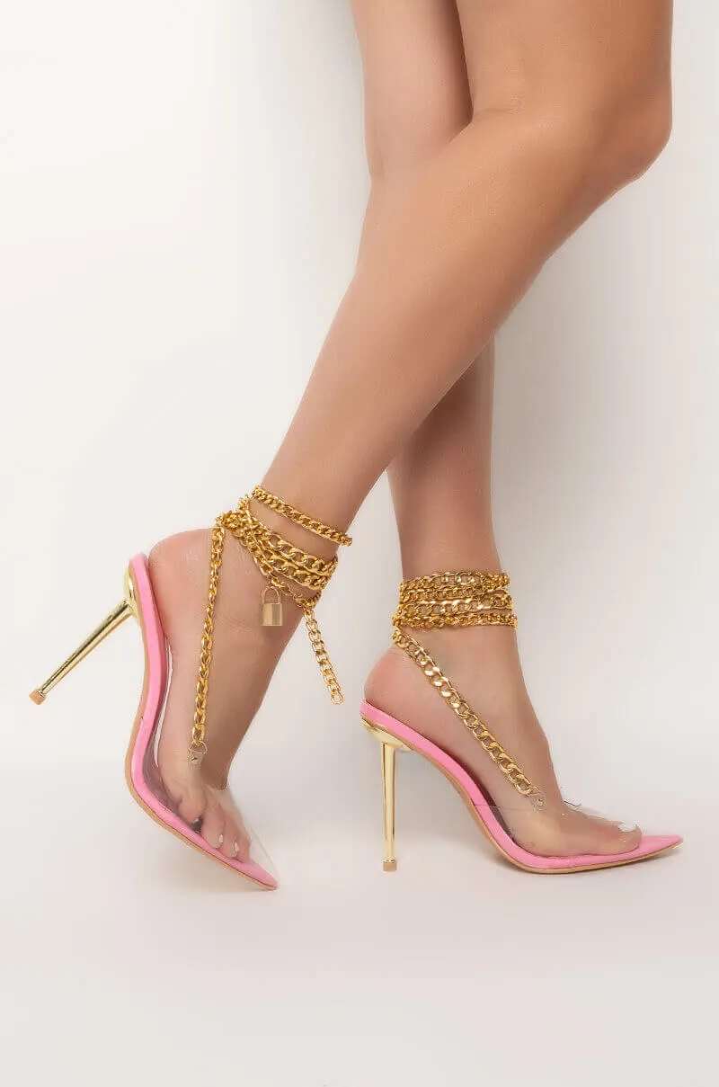AZALEA WANG KISS ME STILETTO PUMP IN PINK