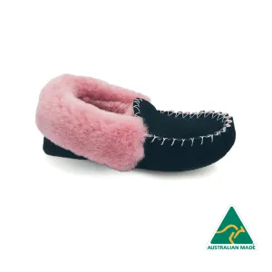 Black & Pink Moccasins