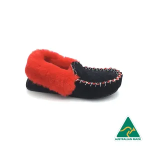 Black & Red Moccasins
