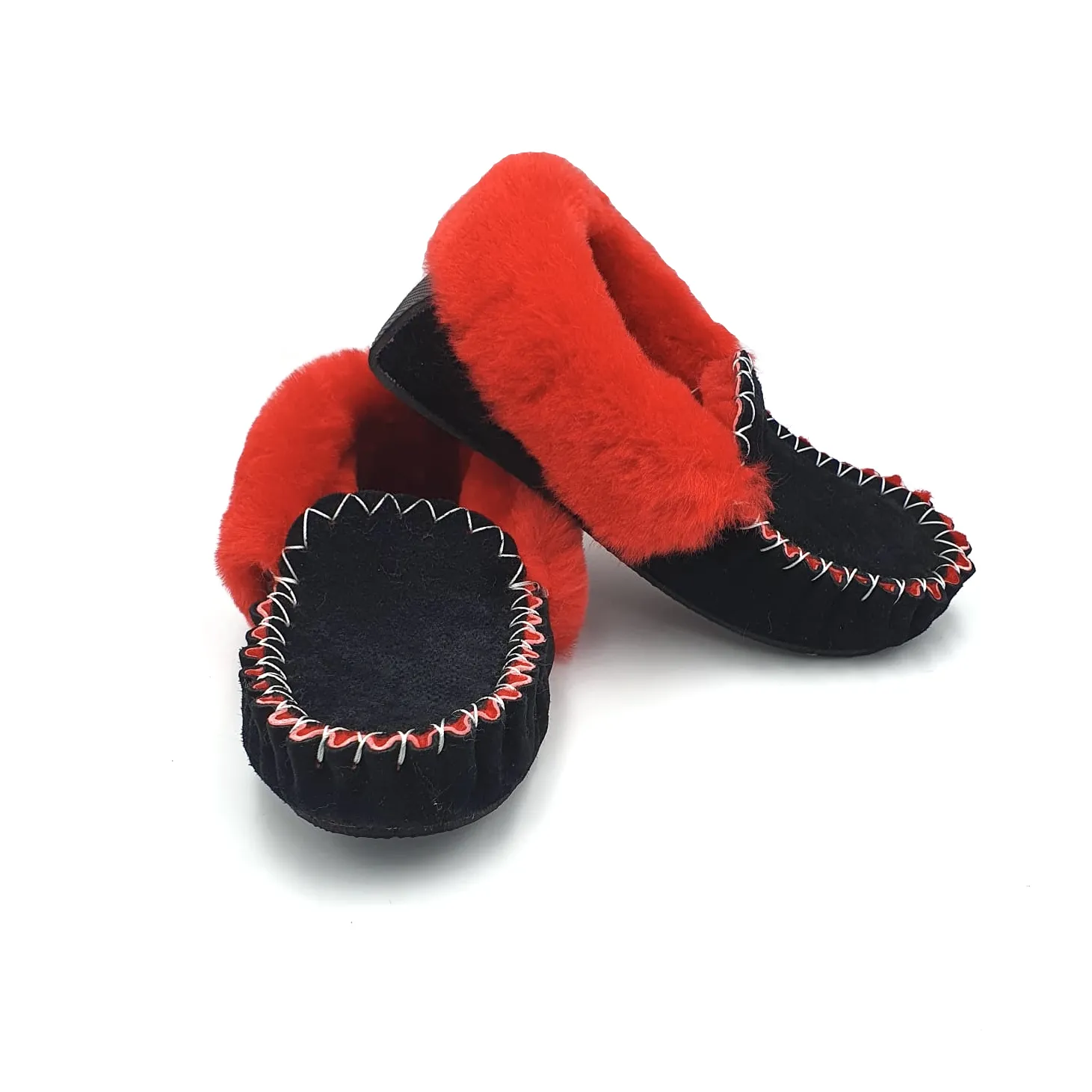 Black & Red Moccasins
