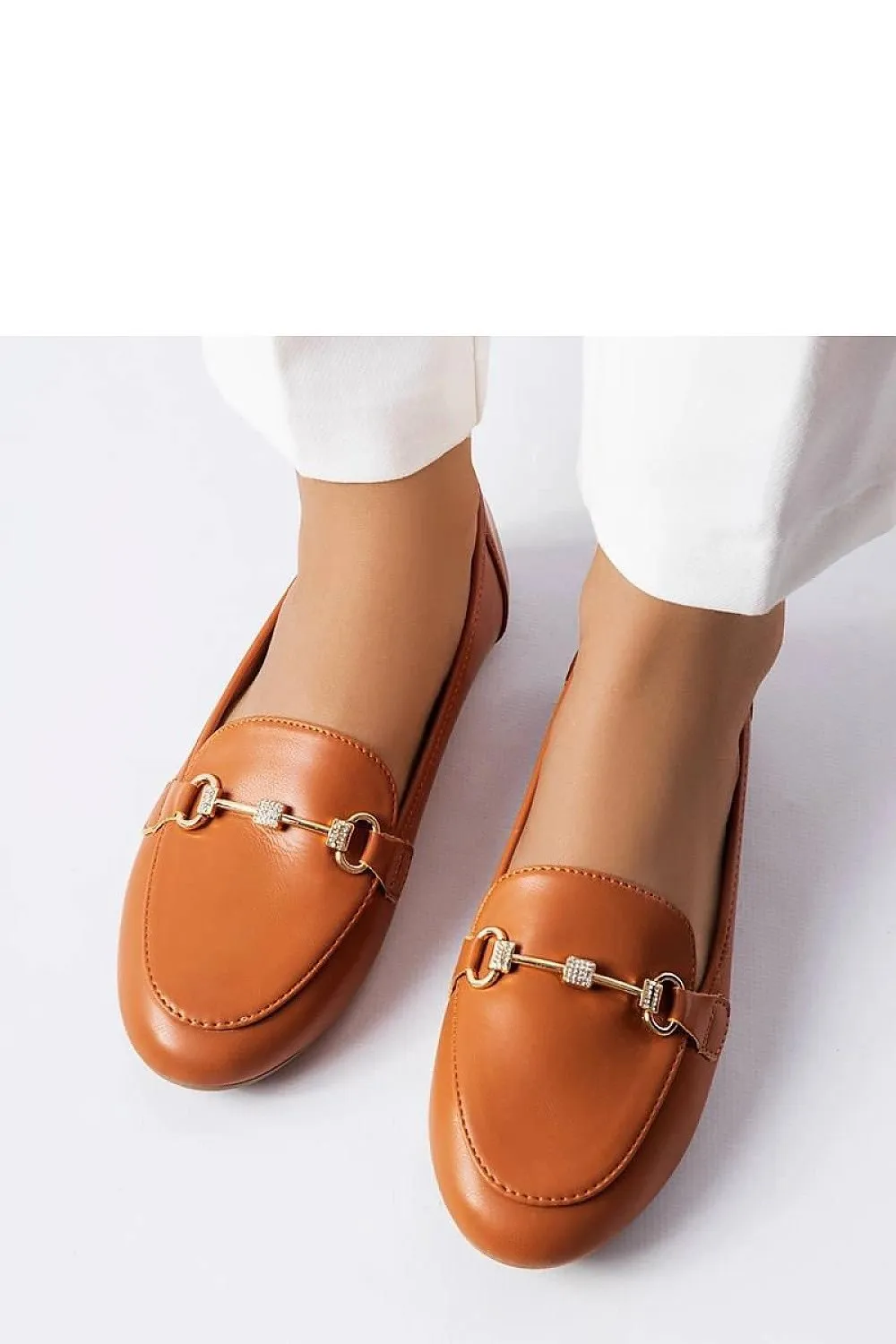 Brown decorative moccasins
