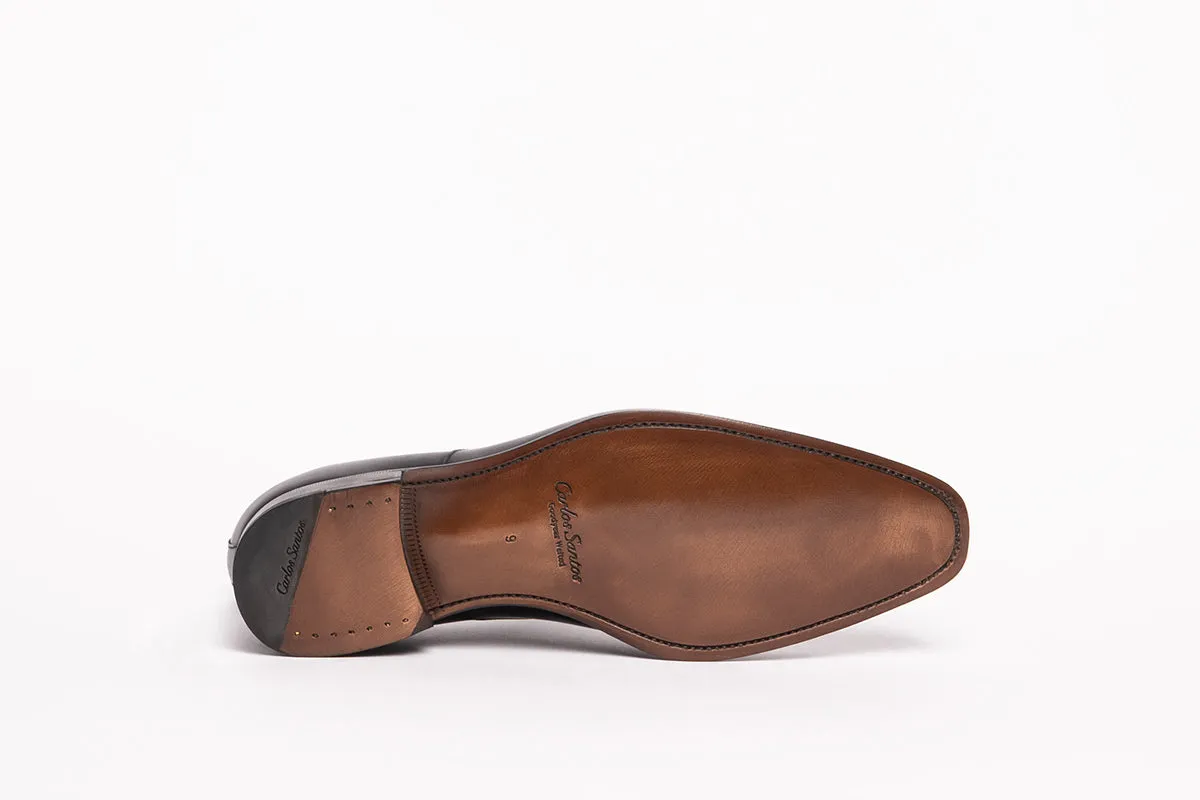 Carlos Santos 8627 Cap-Toe Oxford In Black Calf