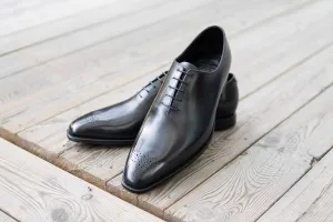 Crockett & Jones Weymouth 2 Handgrade Wholecut Oxford In Black Calf