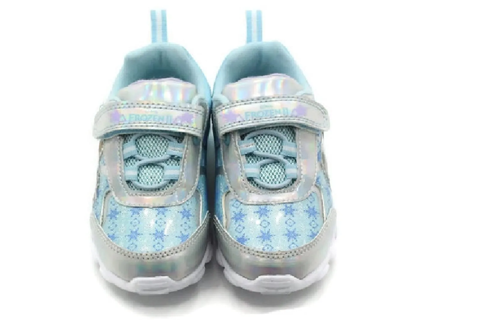 Disney Frozen 2 Girl's Lighted Athletic Sneaker, Blue/Silver (Toddler/Little Kid)