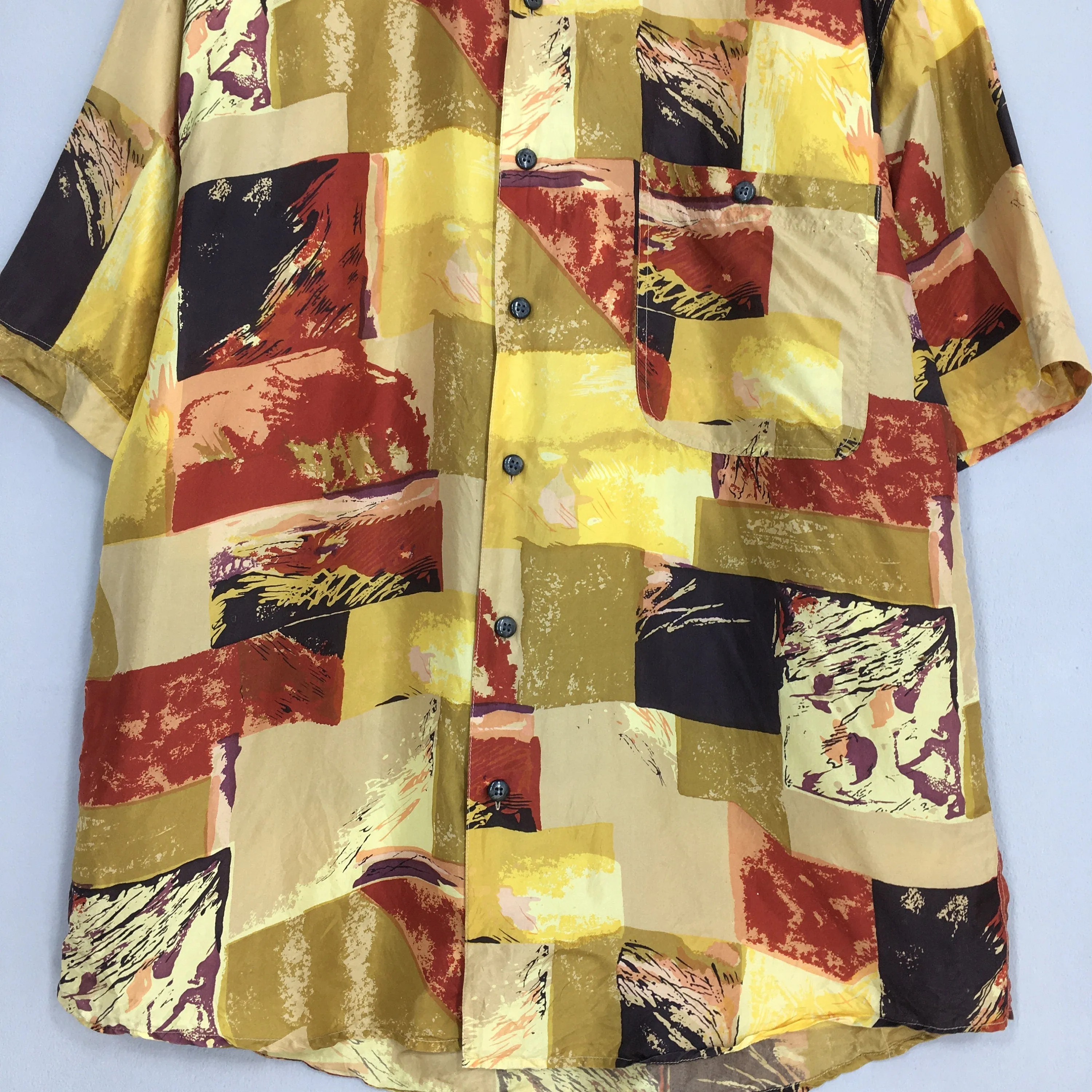 Funky Multicolor Abstract Pattern Shirt Medium