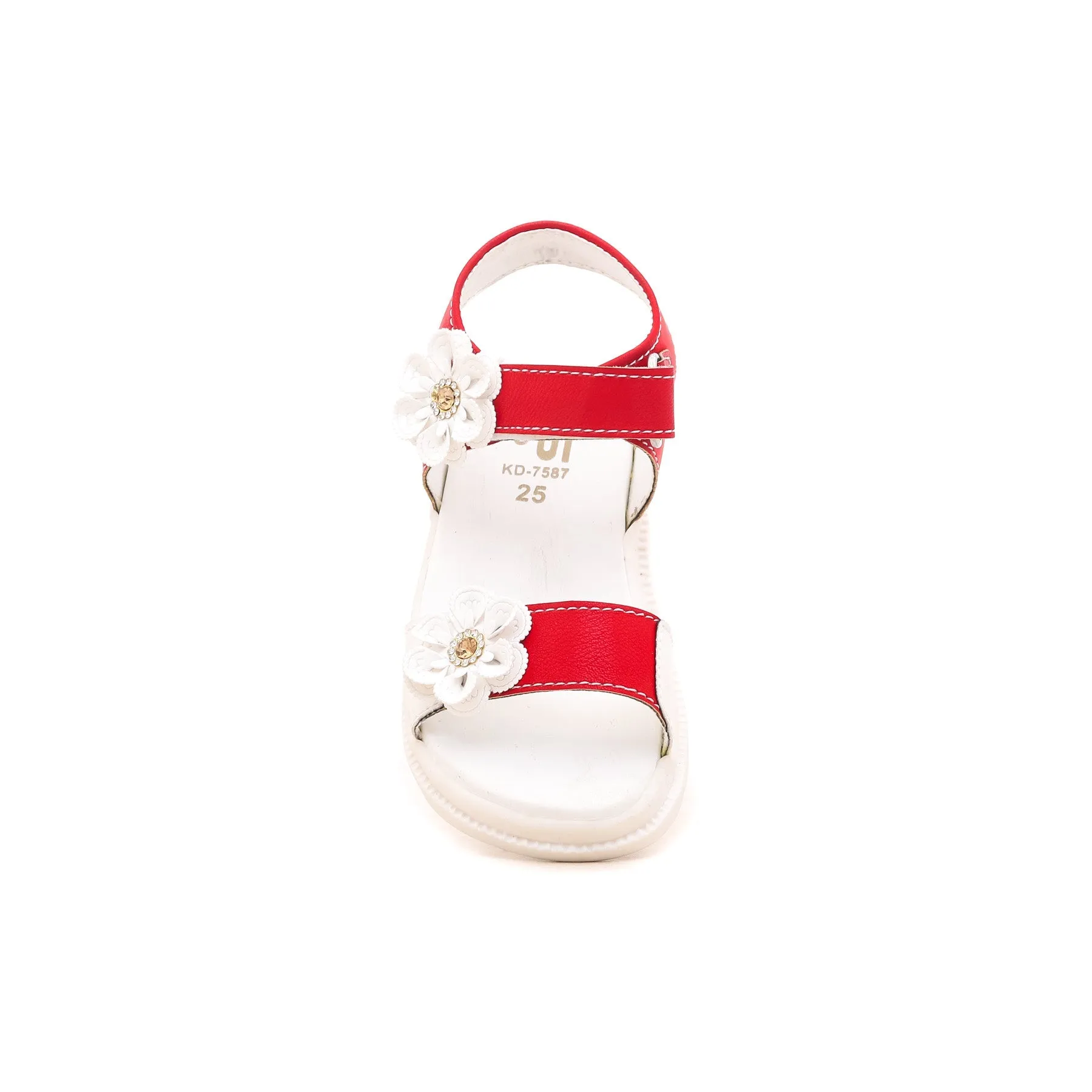 Girls Red Casual Sandal KD7587