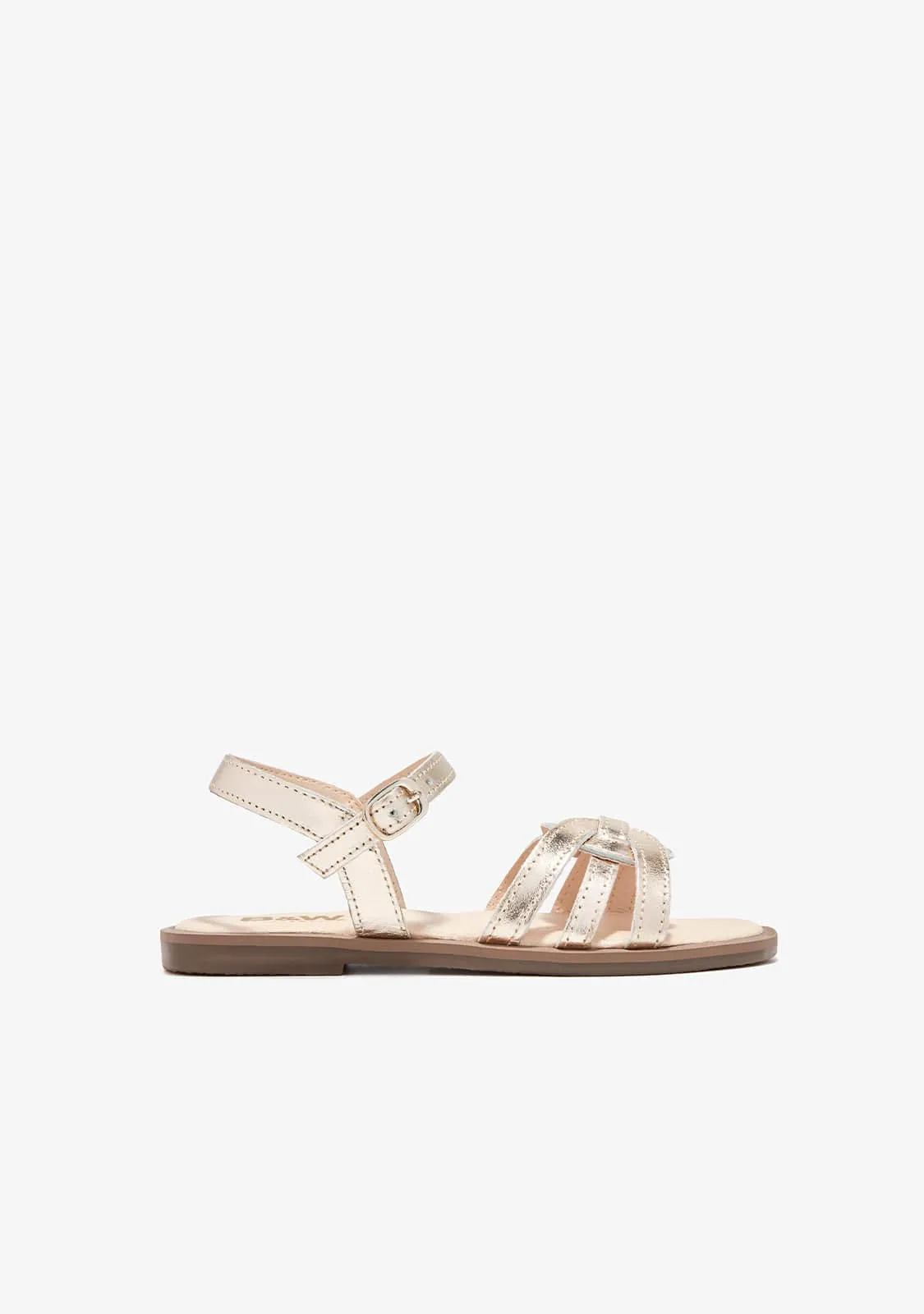 Gold Knot Sandals B&W
