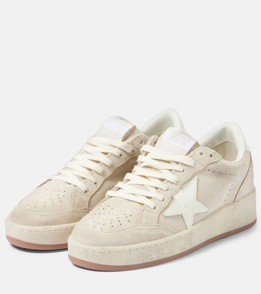 Golden Goose Ball Star 2 leather-trimmed suede sneakers