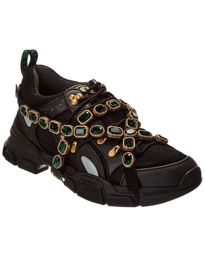 Gucci Flashtrek Leather & Mesh Sneaker