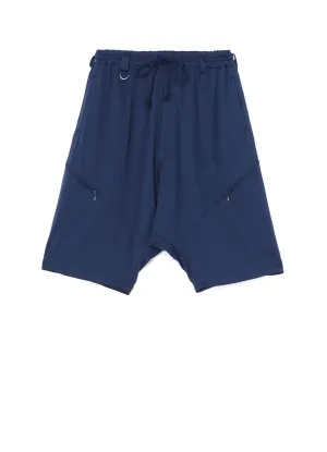 HIGH-GAUGE POLYESTER SMOOTH JERSEY SWITCHING SEAM FASTENER POCKET 6-QUARTER-LENGTH SARUEL PANTS