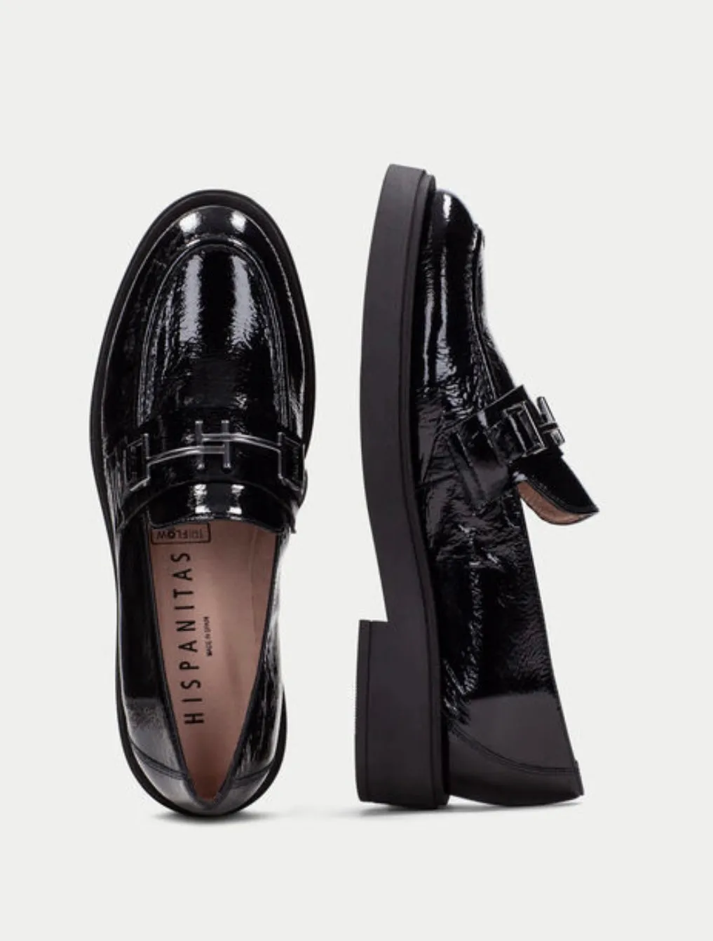 Hispanitas Black patent loafer