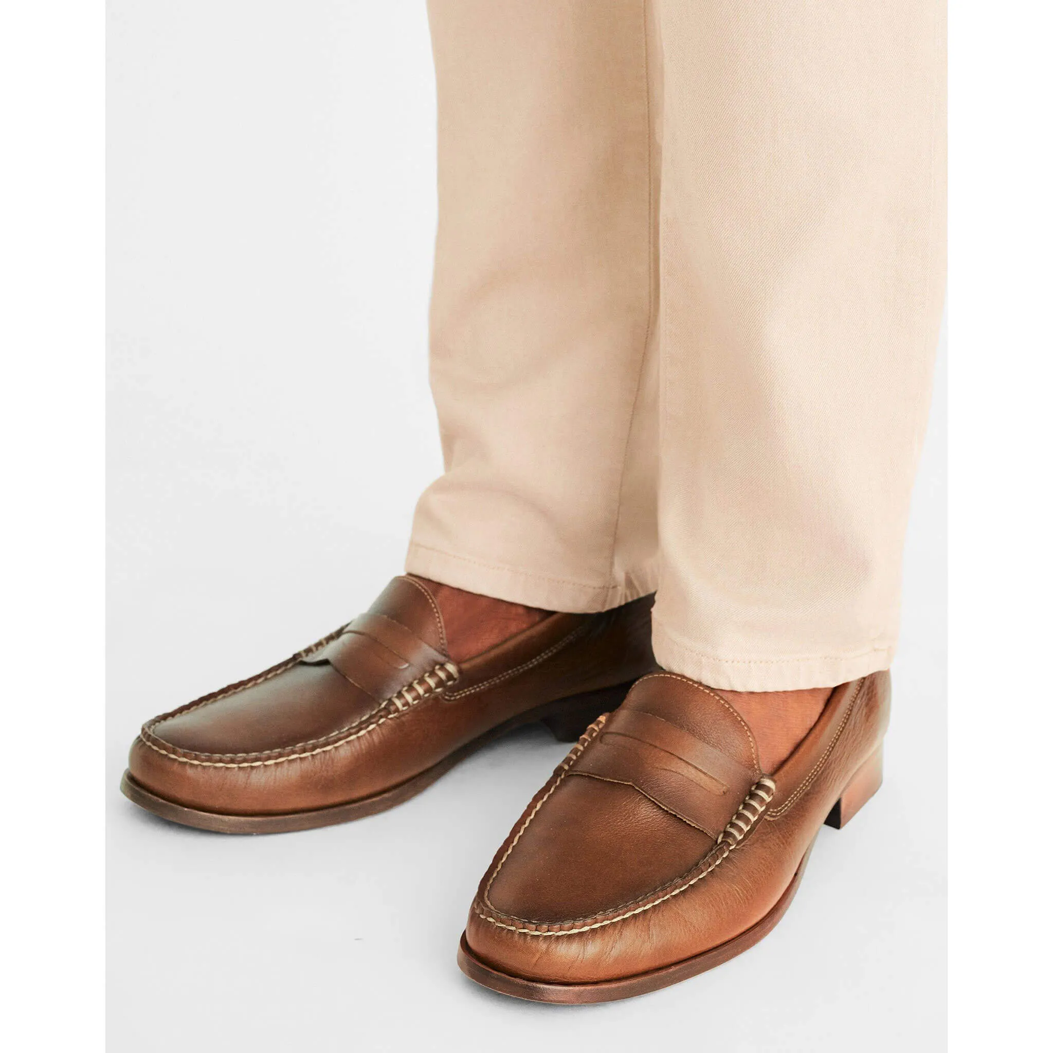 Johnnie-O Clubhouse Penny Loafers - Tan