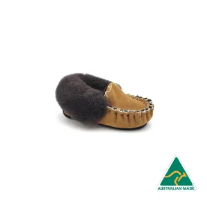 Kid's Chestnut & Chocolate Moccasins