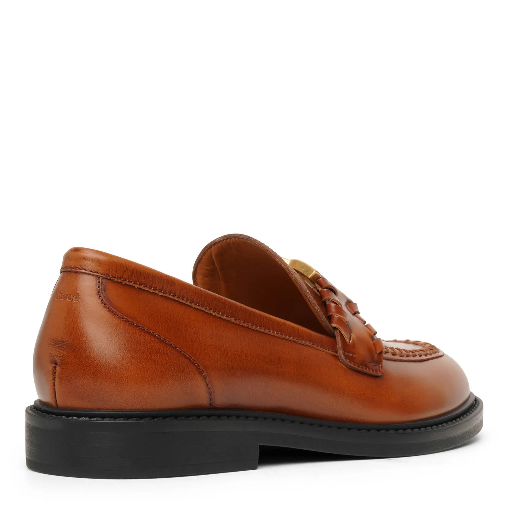 Marcie brown leather loafers