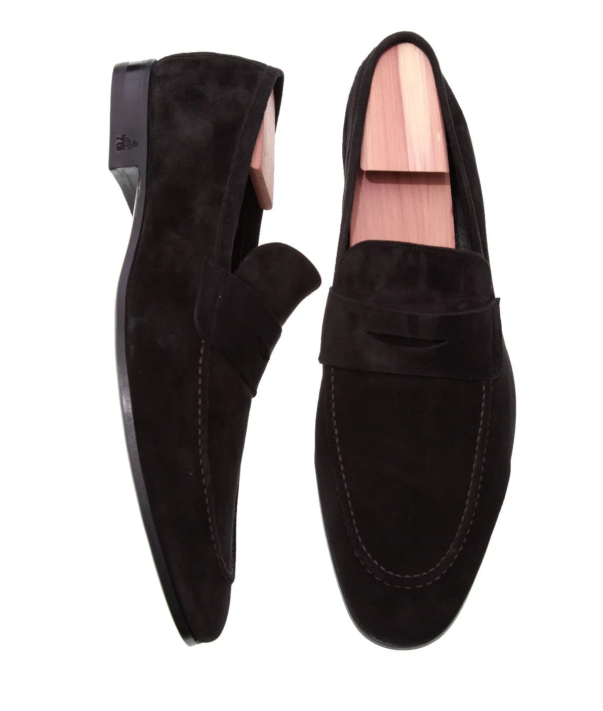 Marino Black Suede Loafers