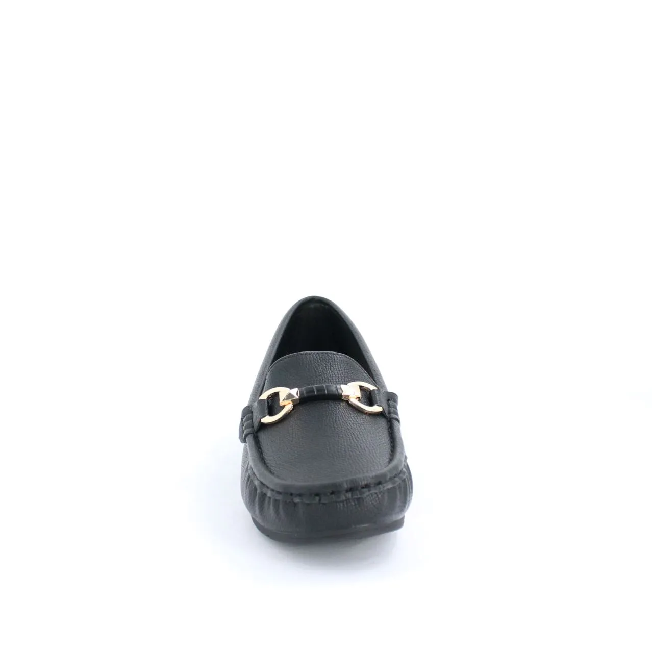 MIRA WEDGE MOCCASINS-BLACK