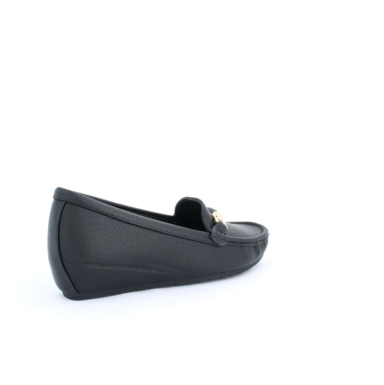 MIRA WEDGE MOCCASINS-BLACK