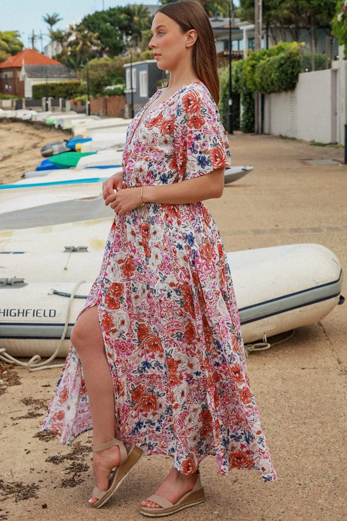 NOVA V-NECK MAXI DRESS