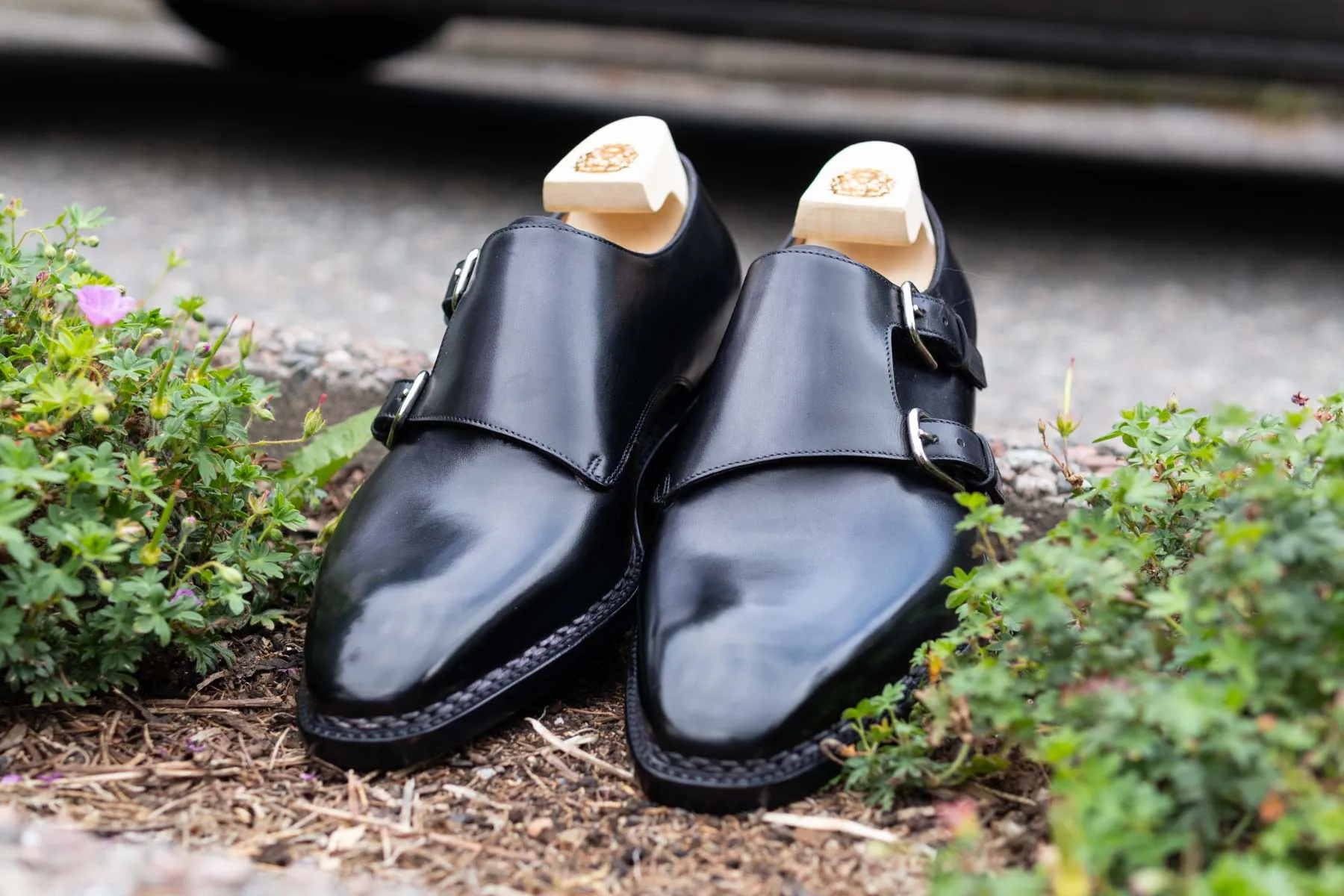 Paolo Scafora 650 Double Monk Strap In Furore Patina MTO