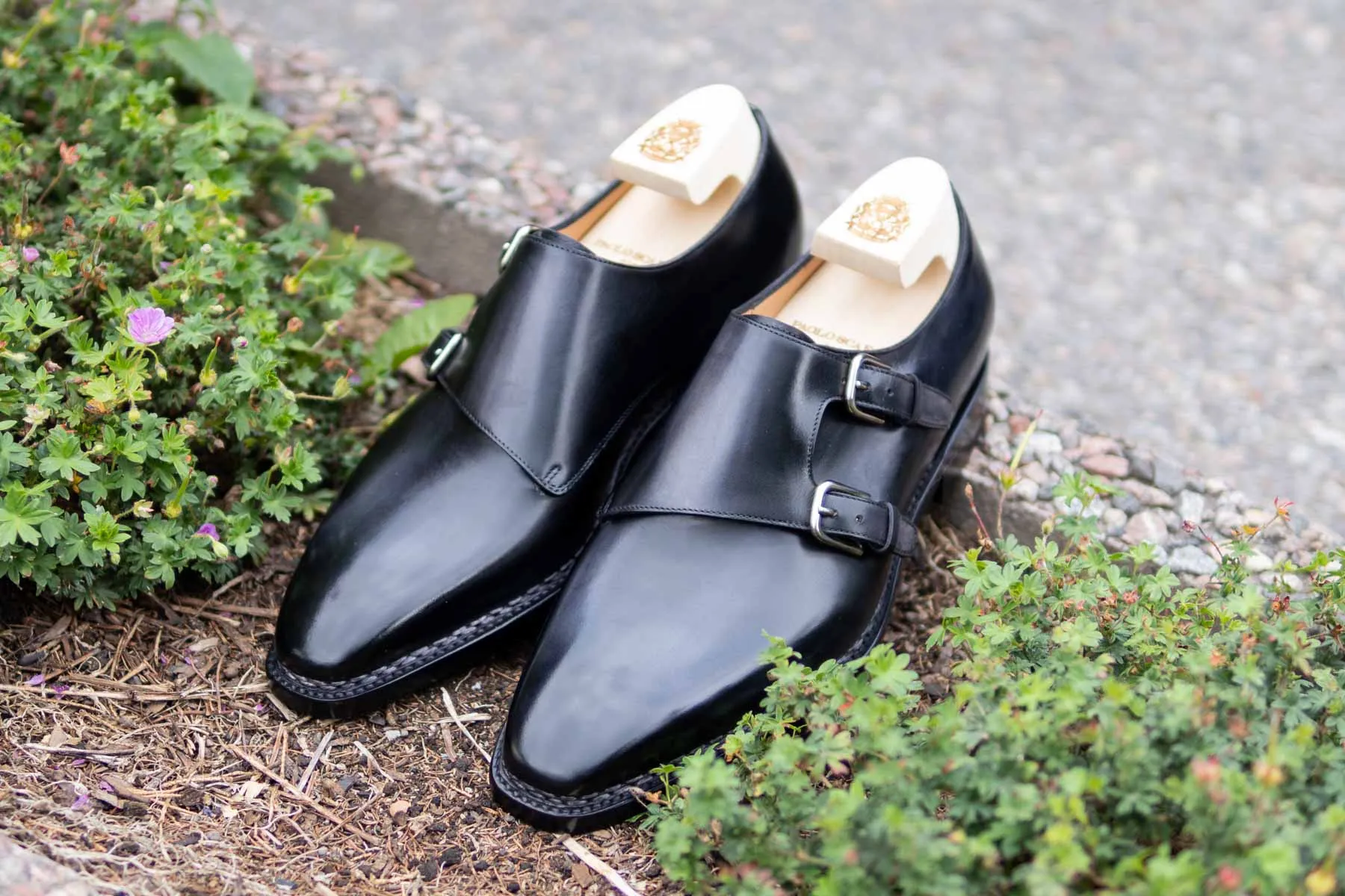 Paolo Scafora 650 Double Monk Strap In Furore Patina MTO