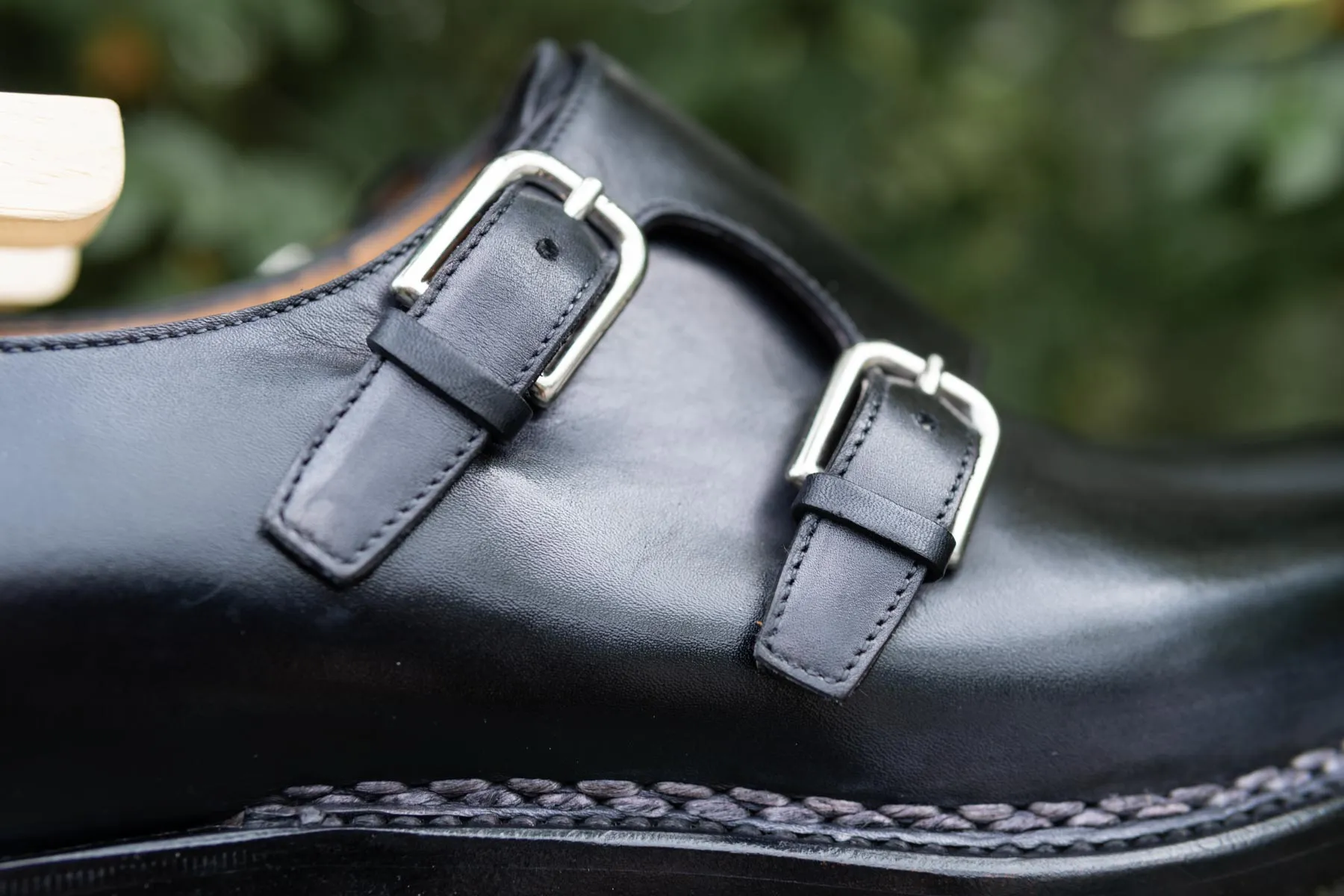 Paolo Scafora 650 Double Monk Strap In Furore Patina MTO