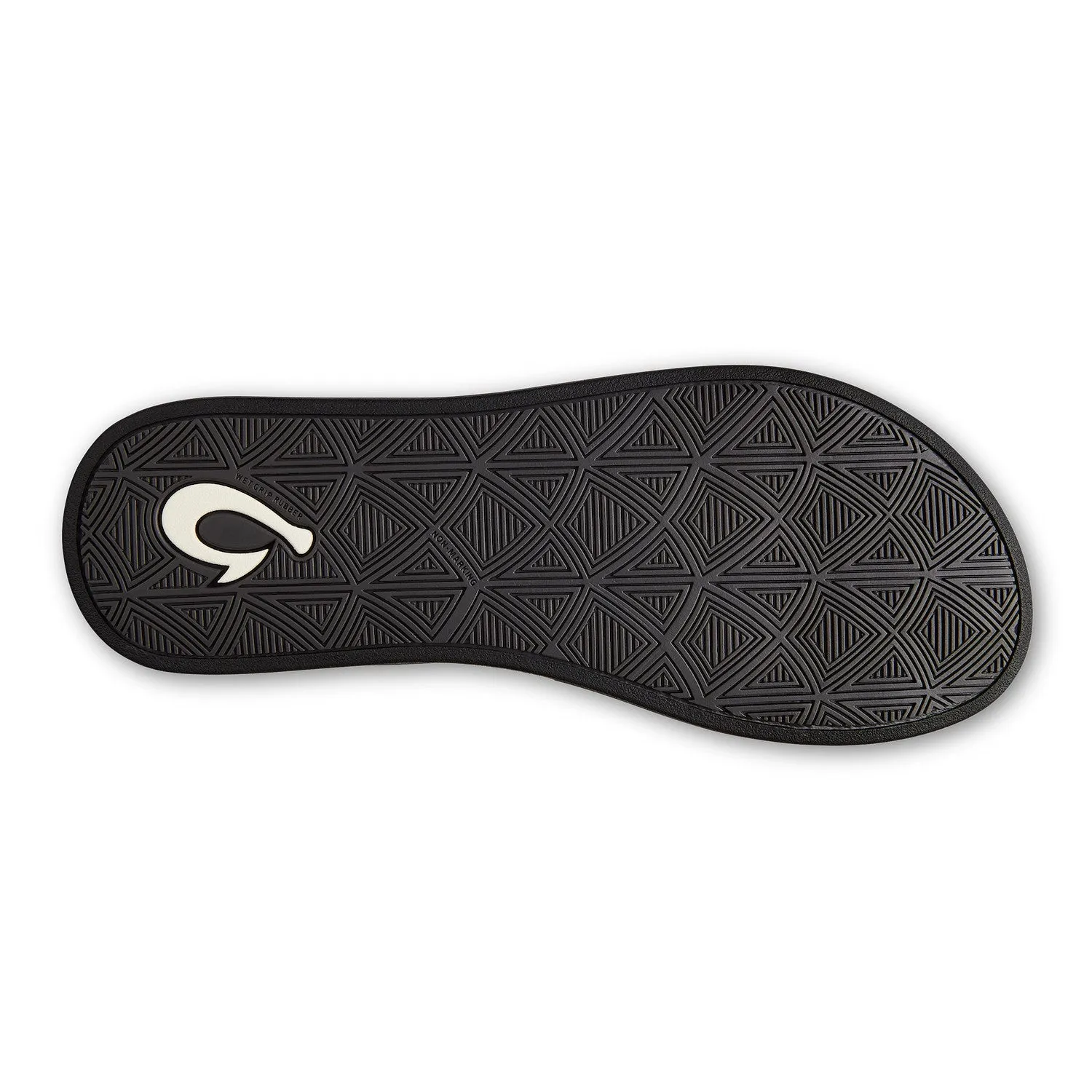 Puawe Woman's Sandal in Silver and Black