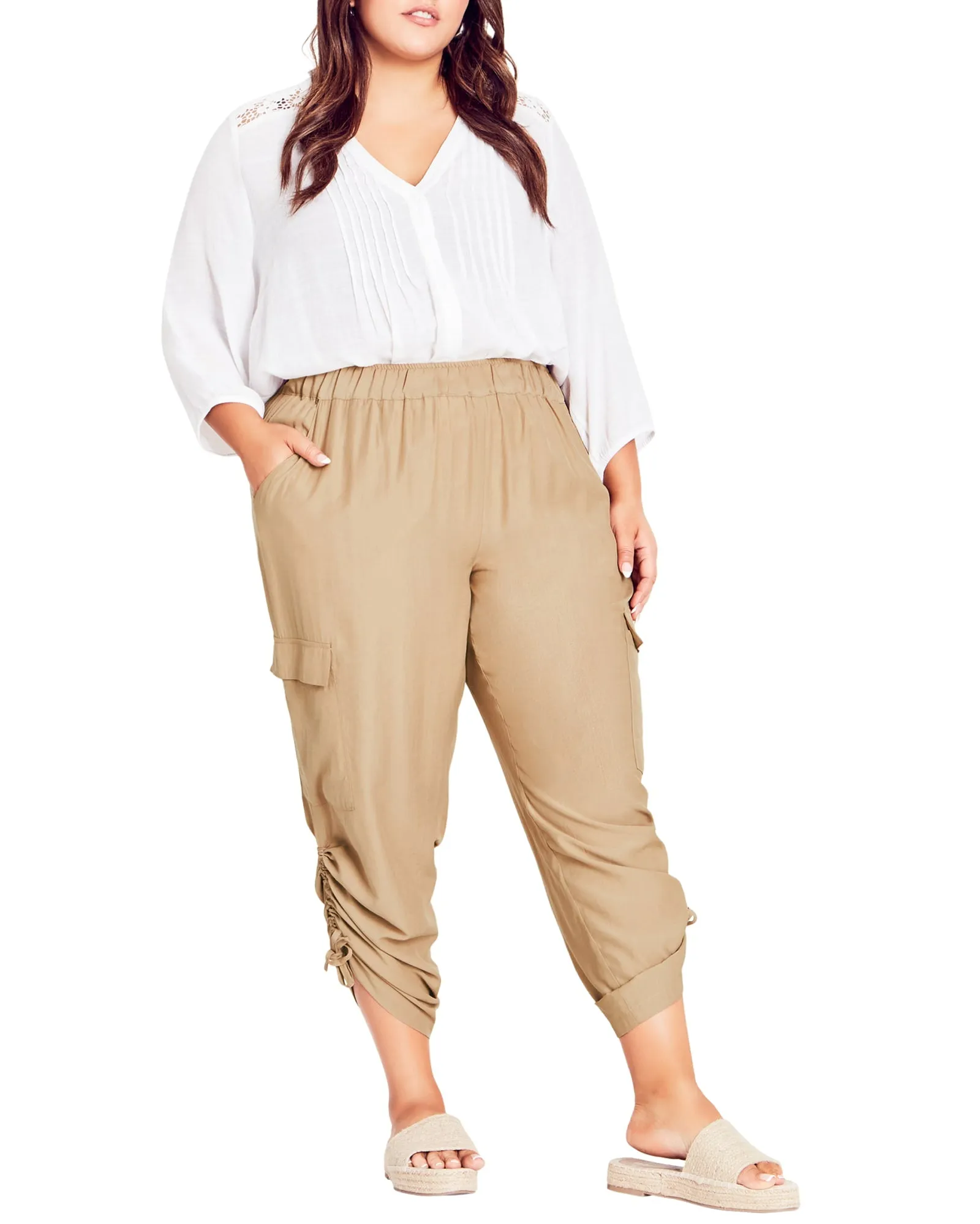 Shiloh Ruched Pant | Stone