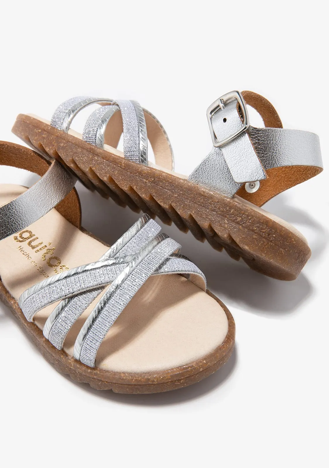 Silver Buckle Sandals