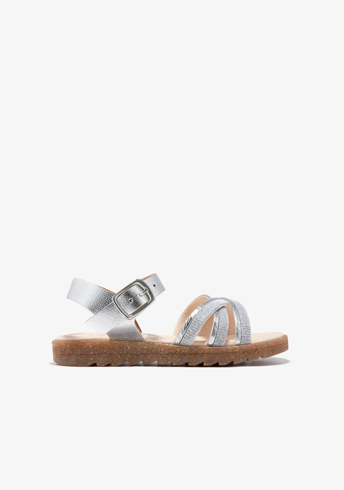 Silver Buckle Sandals