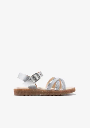 Silver Buckle Sandals