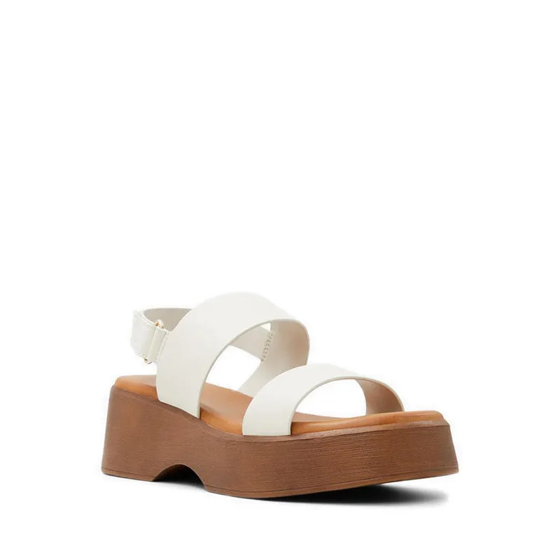 Thilda Wedge Sandals - White