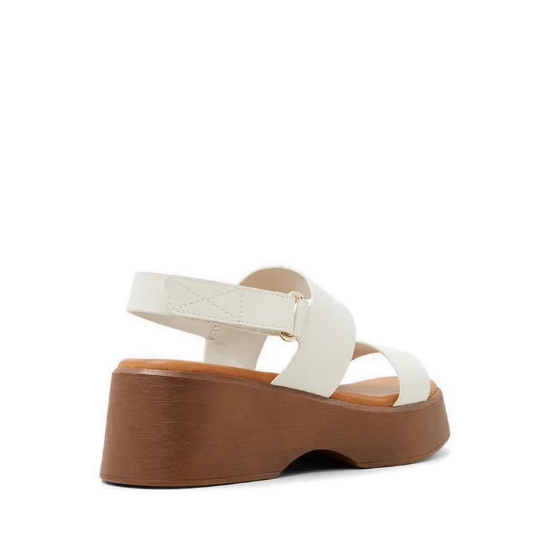 Thilda Wedge Sandals - White