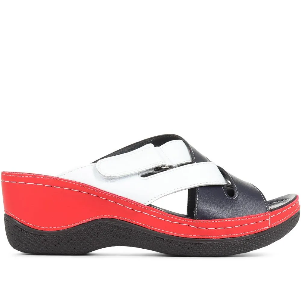 Wedge Mule Sandals - WLIG35007 / 321 628