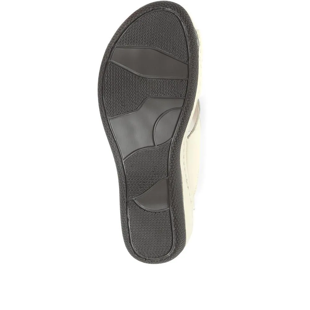 Wedge Mule Sandals - WLIG35007 / 321 628
