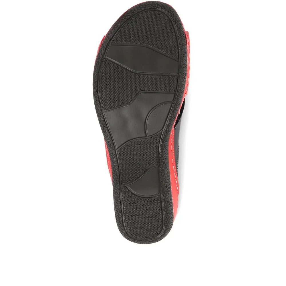 Wedge Mule Sandals - WLIG35007 / 321 628