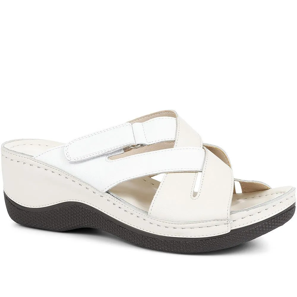 Wedge Mule Sandals - WLIG35007 / 321 628