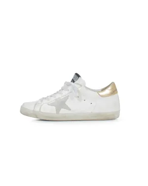 White and Gold Superstar Sneakers