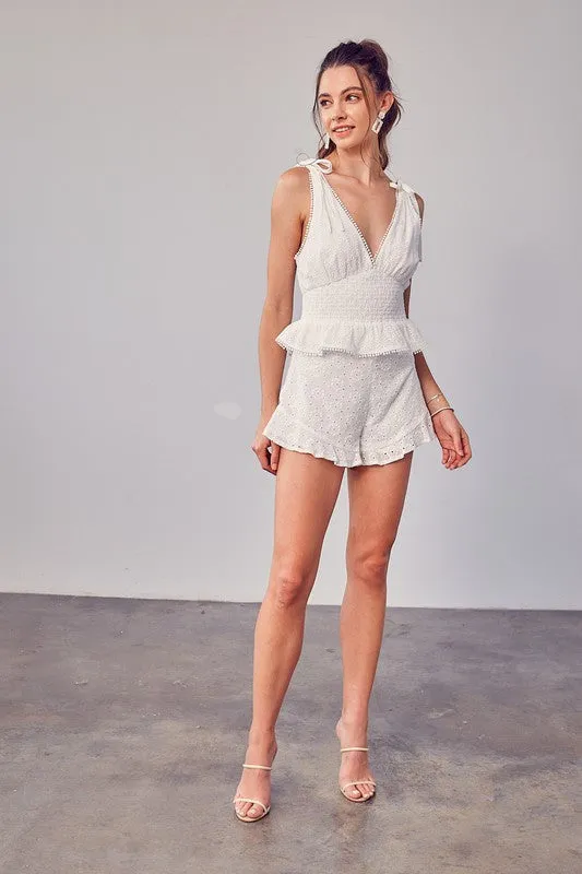 White Eyelet Shorts